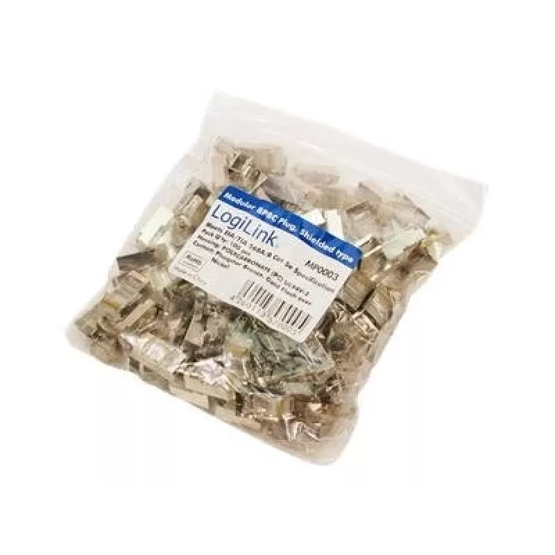 Konektor na kábel LogiLink MP0003 CAT5e plast zlatý 100 ks