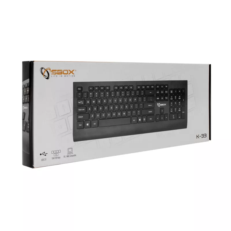 SBOX klávesnica K-33 US model s USB a HDMI portami