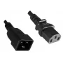 Microconnect PE030610 napájací kábel čierny 1 m C13 konektor samica C20 konektor samica