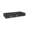 Lindy 2 port Dual Head HDMI 4K60, USB 3.0 KVM prepínač, 4096 x 2160 pixelov, 4K Ultra HD, čierna