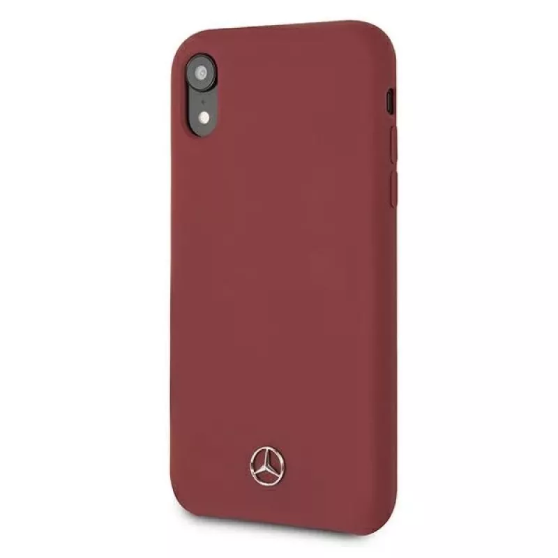 Mercedes-Benz tvrdý kryt silikónový pre Apple iPhone XR červený MEHCI61SILRE