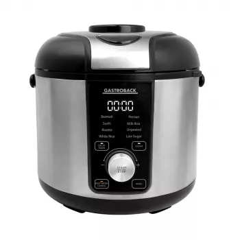 Hrniec na ryžu GASTROBACK Rice Control Low Carb & Steam, 3 l, 450 W, čierna/nerez
