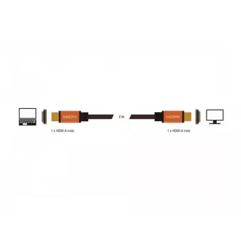HDMI kábel DeLOCK 85729 2 m HDMI typ A štandard čierny zlatý