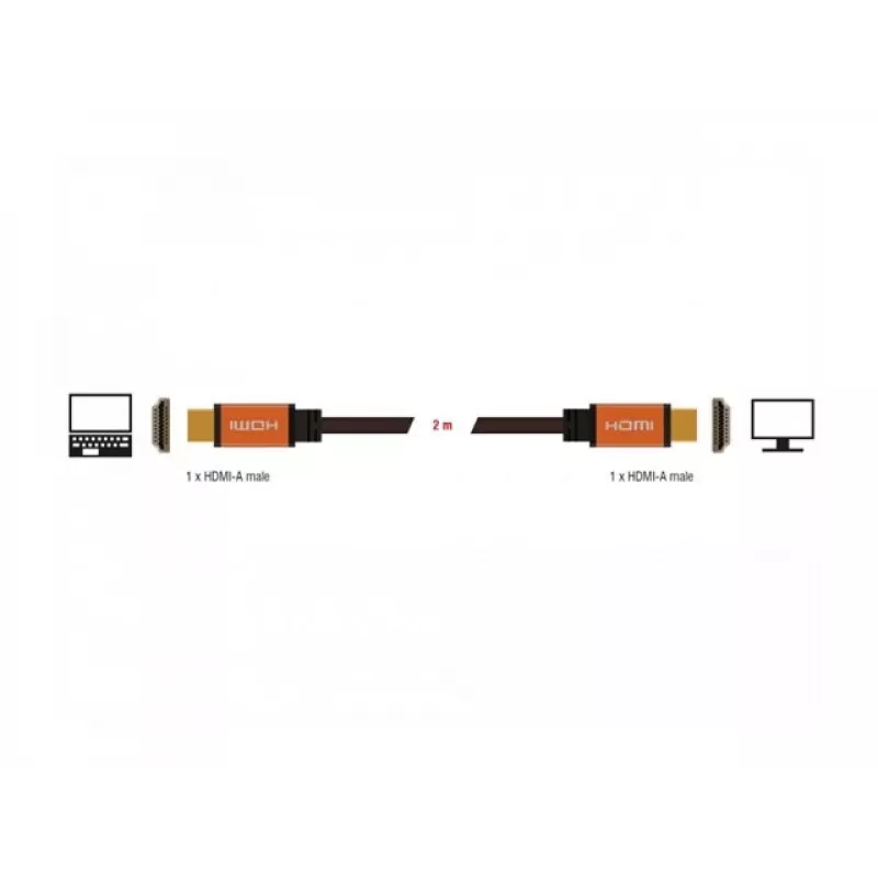 HDMI kábel DeLOCK 85729 2 m HDMI typ A štandard čierny zlatý