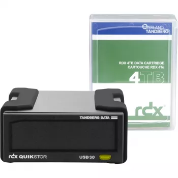 RDX externá sada mechaniky Tandberg Data O-T s 4 TB HDD, USB 3.2 Gen 1, čierna, udržateľná 260 MB/s