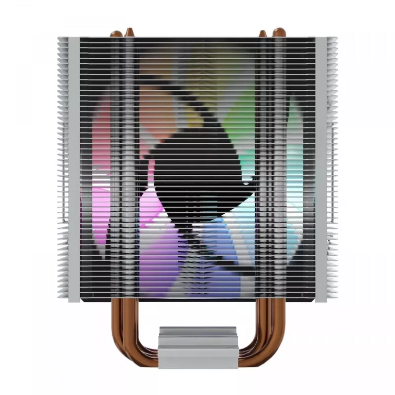 CPU vzduchový chladič SAVIO SAVGCOVORTEXX2ARGB s 4 heatpipes, 120-mm-ARGB ventilátor, čierny