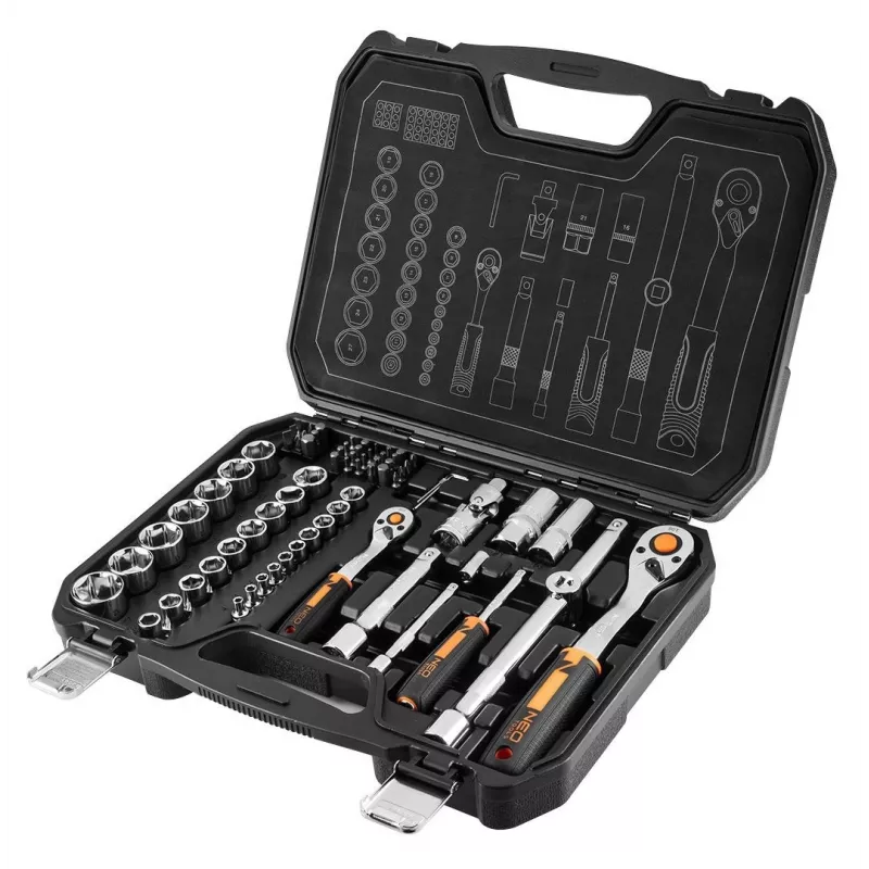 NEO tools 10-054 sada nástrčných kľúčov/račne