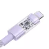 USB-C na Lightning rýchlonabíjací kábel Baseus Gem 1 m 20 W fialový, nylonový plášť, 7-pin Lightning
