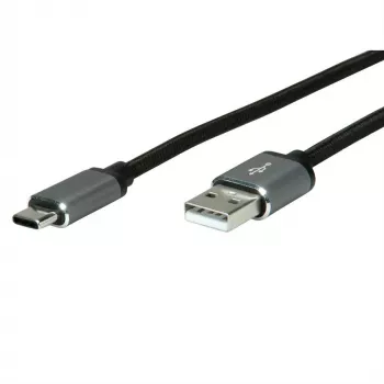 USB kábel ROLINE 11029029 USB 2.0 3m USB A USB C čierna strieborná