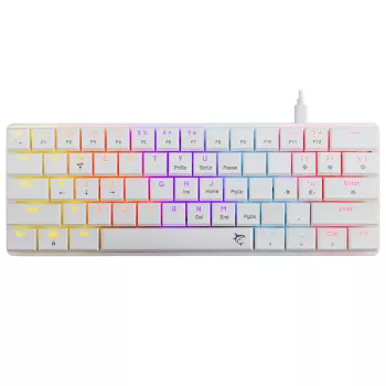 Mechanická klávesnica White Shark Nagamaki GK-006211 — kompaktné rozloženie, Red mechanické spínače, biele puzdro