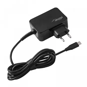 Akyga AK-ND-81 USB-C GaN napájací zdroj pre notebook 65 W, PD 3.0, 5–20 V, 1,8 m kábel, čierny