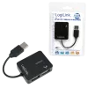 USB hub LOGILINK UA0139 – 4‑port USB 2.0, 480 Mbit/s, čierny