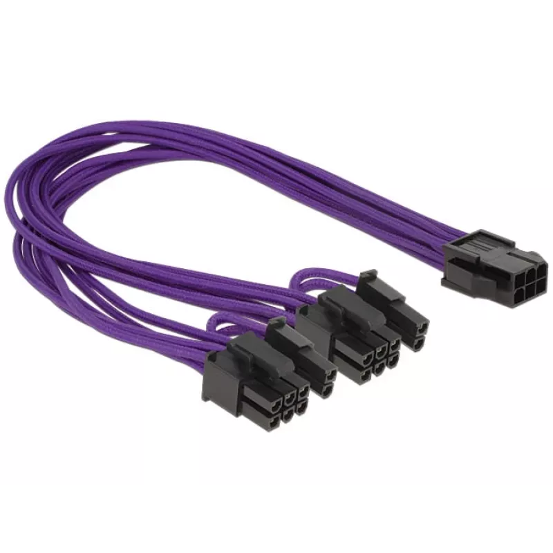 DeLOCK PCI Express kábel 6-Pin - 2 x 8-Pin 0,3 m