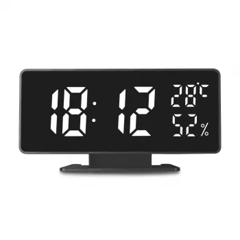 Digitálny LED budík GreenBlue GB395 so zobrazením teploty
