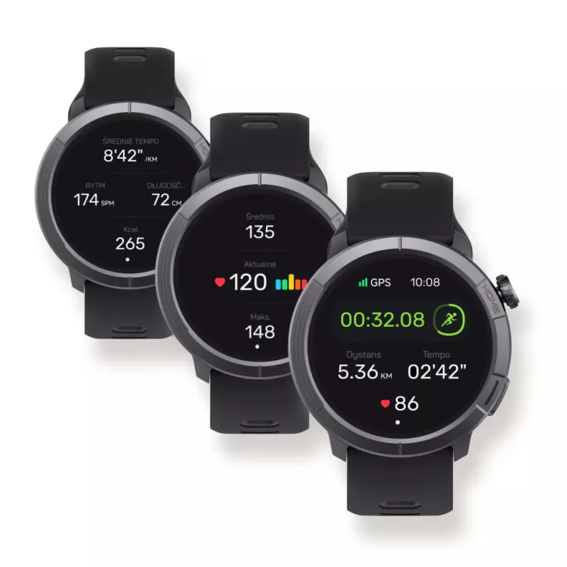 Náramkové hodinky Stelio STSWA102BT Activ Pro GPS 46 mm čierne titánové puzdro