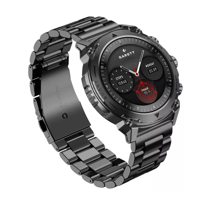 Smartwatch Garett Atom čierna Steel
