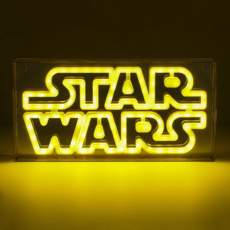LED neónové svetlo Paladone Star Wars Design PP13123SW — dekoratívna LED tabuľa na stenu alebo policu