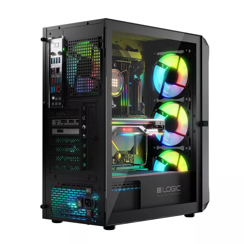 LOGIC CONCEPT Portos ARGB ATX Mid-Tower skriňa, čierna