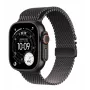 Smartwatch Apple Watch Ultra 3 GPS + Cellular 49mm Black Titanium puzdro s Black Titanium Milanese Loop Medium