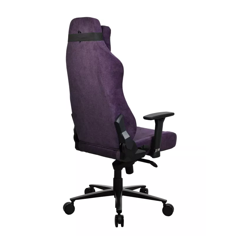 Herná stolička Arozzi Vernazza SoftFabric fialová — ergonomický dizajn, nastaviteľné podrúčky a výška