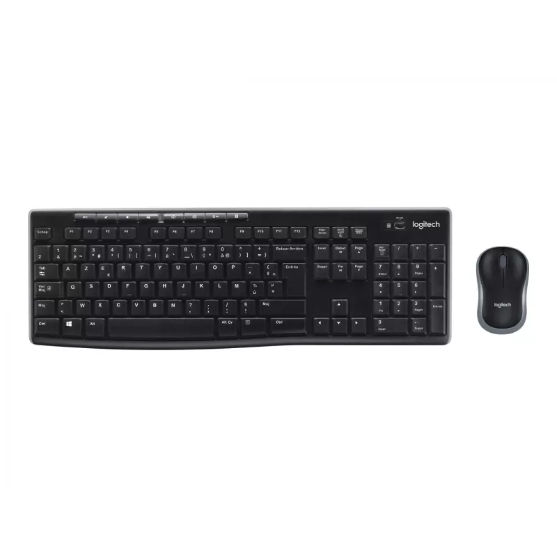 Logitech Wireless Combo MK270 – sada klávesnica-myš – bezdrôtová – 2,4 GHz – francúzska (920-004510)