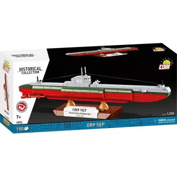 Plastový modelársky set Cobi poľská ponorka ORP Sęp mierka 1:300 (COBI-4856)