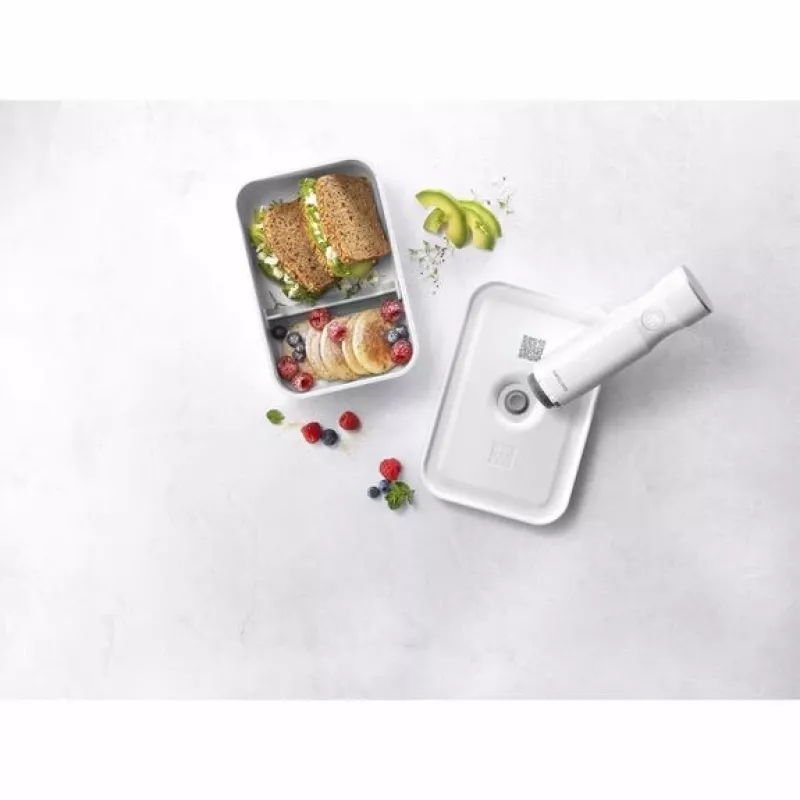 Dóza na obed ZWILLING FRESH & SAVE 1 l, plast so silikónovým tesnením, sivá/biela