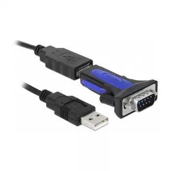 Sériový kábel DeLOCK 66280 USB Type-A DB-9 0,8 m čierny