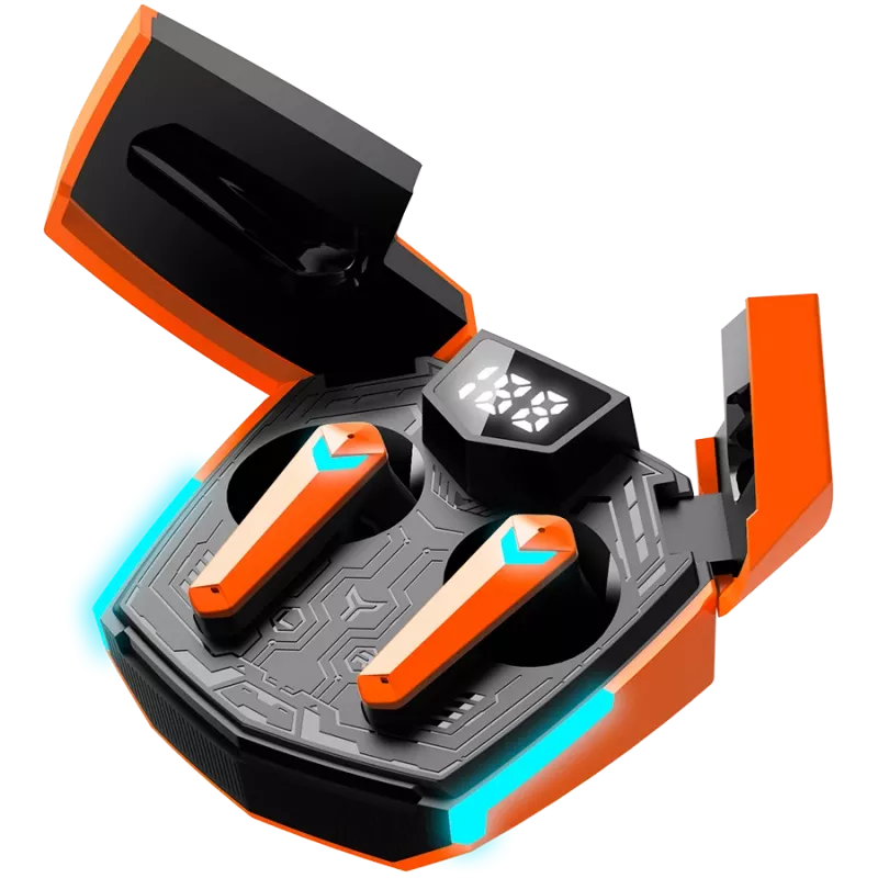 Canyon GTWS-2 slúchadlá bezdrôtové Ear-Hook Gaming USB Type-C nabíjací dok oranžová (CND-GTWS2O)
