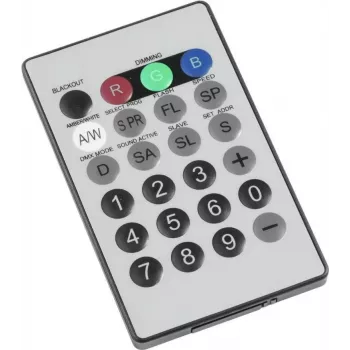 Infračervený diaľkový ovládač EUROLITE IR-8 (model 50530562) – IR ručný ovládač pre kompatibilné osvetľovacie a audio zariadenia