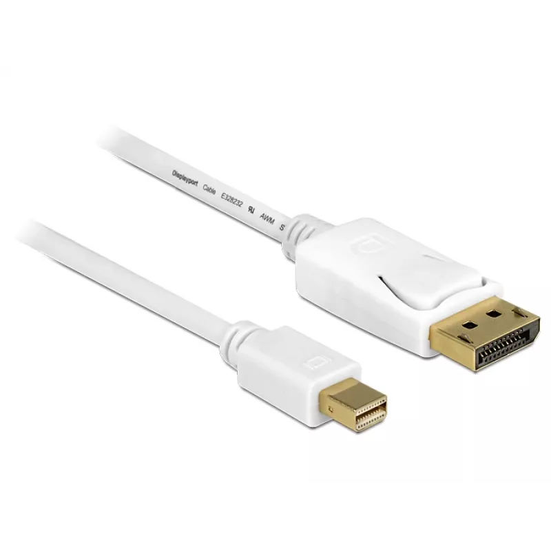 DisplayPort kábel DeLOCK 83484 Mini DisplayPort 5 m biely