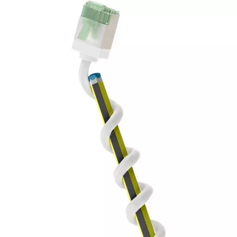 Goobay ultra-flexibilný CAT 8.1 patch kábel tenký U/FTP biely - extra krátky konektor 99,9% (74360)