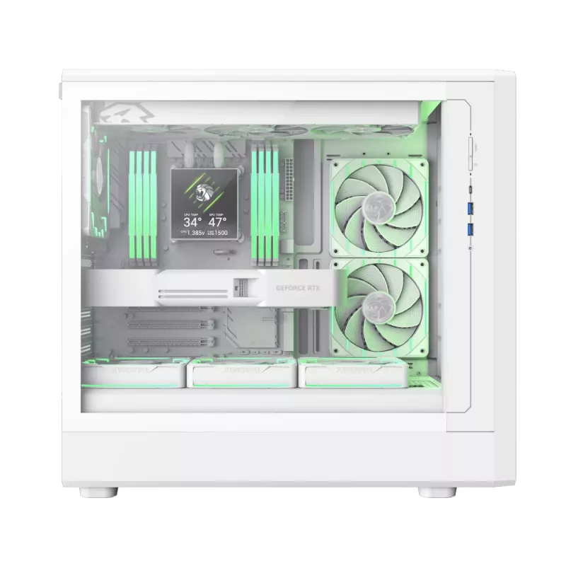 Gamemax skriňa | CLAW 460 WH | biela | Mid-Tower | napájací zdroj nie je súčasťou