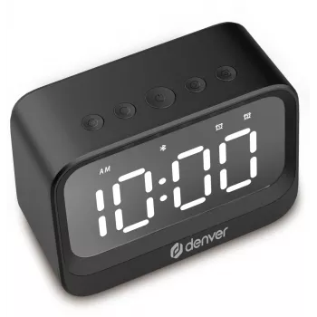 Digitálny budík Denver EC-53B čierny LCD Bluetooth batéria
