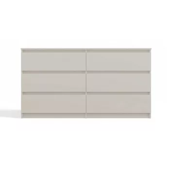 Komoda MALWA M6/140 od top e shop — 6 zásuviek, 1380×400×750 mm, kašmírový laminát