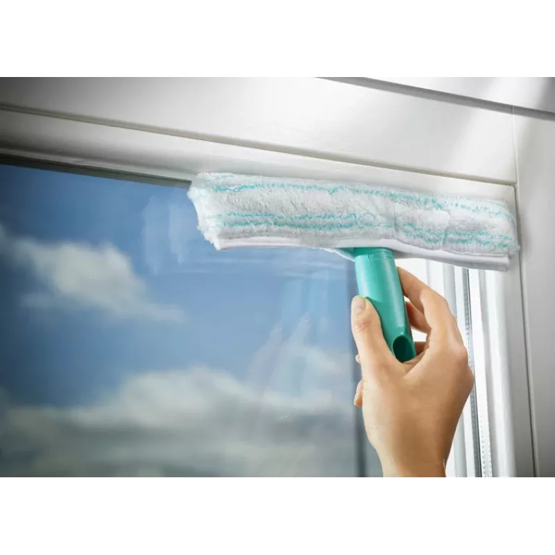 Leifheit okenný vysávač Glass Cleaner Dry&Clean s rukoväťou a stieracou kefou 51003