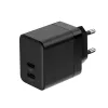 Crong nástenná nabíjačka Ultra Compact GaN 35W PD 3.0 2x USB-C (čierna)