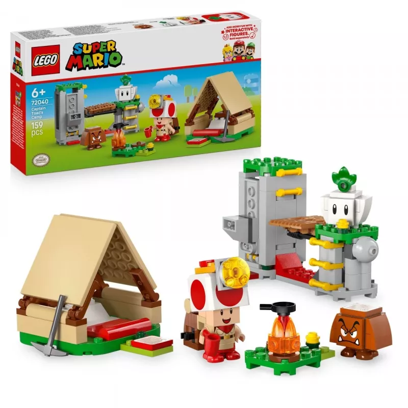 Konštrukčná hračka LEGO Captain Toads Camp sada 72040 s interaktívnymi funkciami Super Mario