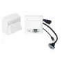 Vivolink WI221192 zásuvkový modul HDMI + VGA + 3,5 mm biely