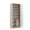 Registratúrna skriňa OLIV 2D 74x35x180 cm, dub Sonoma/biela