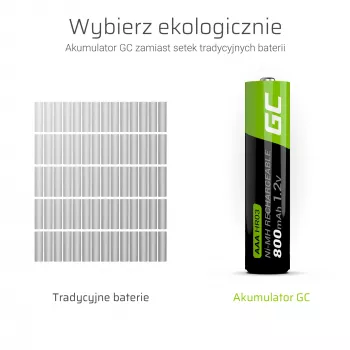 Nabíjateľná batéria Green Cell GR04 AAA NiMH 1,2 V 800 mAh 4 ks