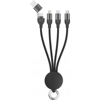 USB kábel 2GO 797363 USB A/USB C USB C/Micro-USB B/Lightning čierna