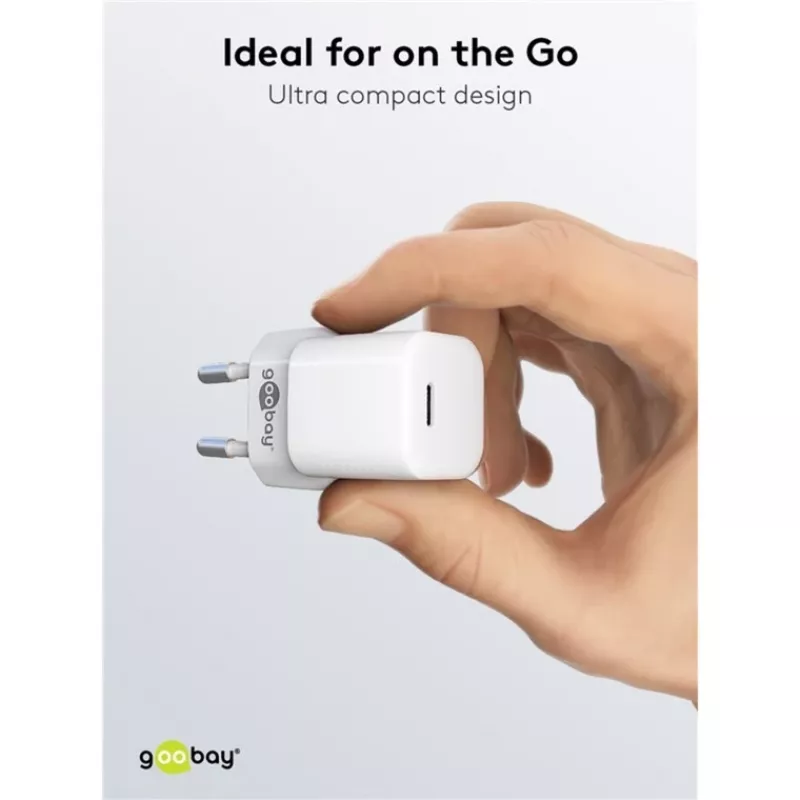 Goobay univerzálna čierna AC rýchlonabíjačka pre interiér 65403 USB Type-C 110-240V