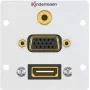 Zásuvková lišta HDMI + VGA + 3,5 mm Kindermann 7444000586
