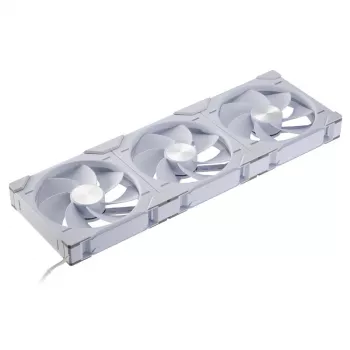Phanteks D30-140 140 mm biely PWM skriňový ventilátor 3 ks balenie — 140x30 mm, 250–1800 ot/min, FDB