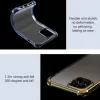 Soft case Devia pre iPhone 12 Pro Max — nárazuvzdorné trblietavé strieborná