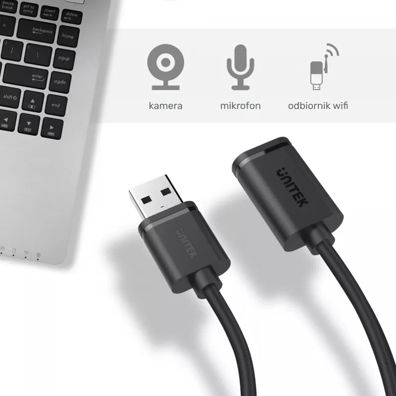 USB kábel UNITEK Y-C447GBK 0,5 m USB 2.0 čierny