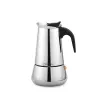 Moka kanvica Maestro MR-1660 0,2 l nerezový espreso kávovar, 4 šálky, čierna rukoväť