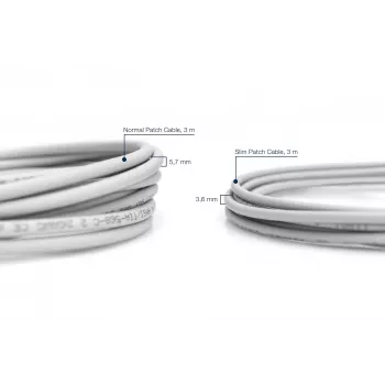 Sieťový kábel Digitus CAT 6 U/FTP tenký patch kábel RJ-45 Cat6 1 m sivý