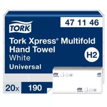 Skladané papierové utierky Tork Xpress Multifold Universal H2, 2-vrstvové, 23,4 x 21,3 cm (20 kusov)
